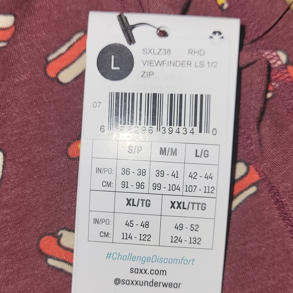 Brand New! Men's Saxx Viewfinder Thermo-regulating Baselayer Large - Picture 5 of 5